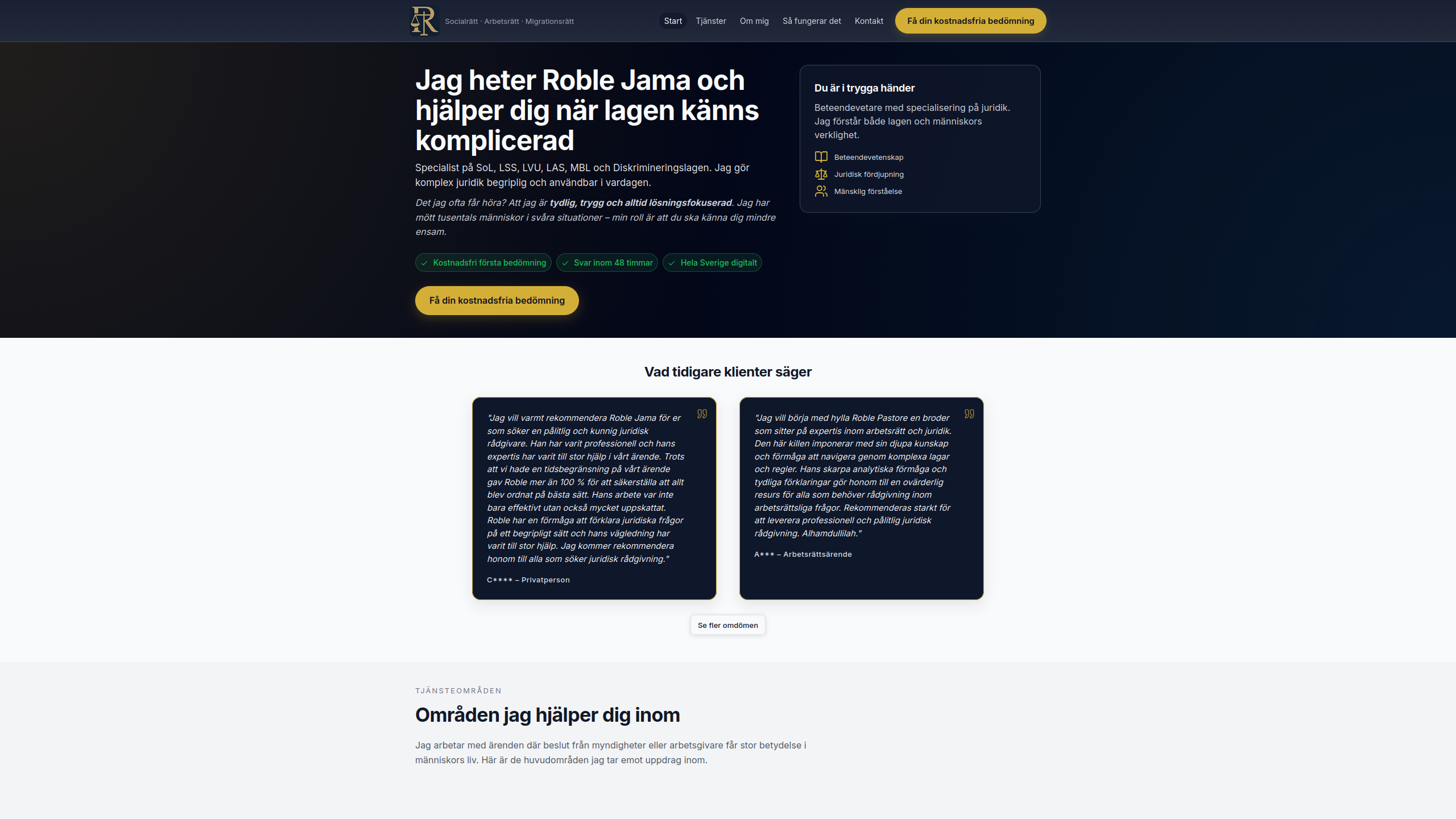 Roble Jama Juridik screenshot